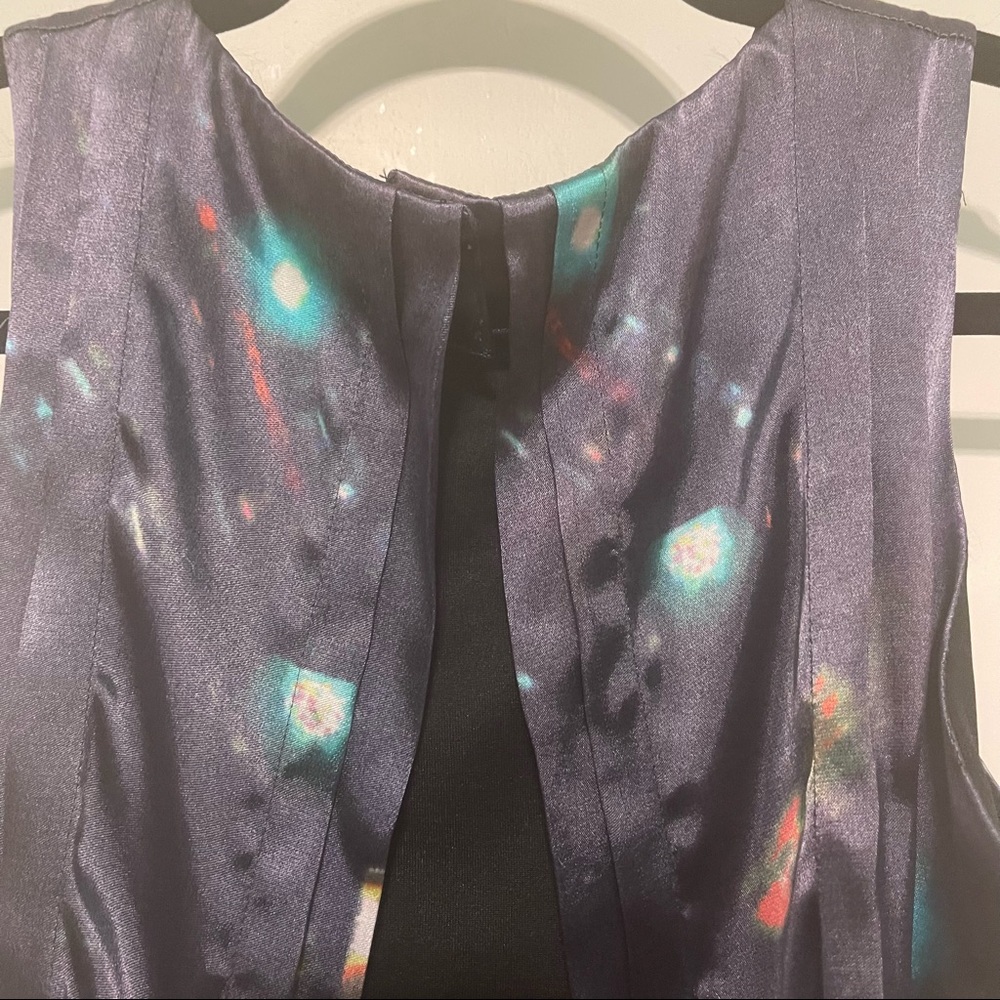 NWT H&M size 2 gorgeous blue purple silk blend dress gown with draped back! - Picture 12 of 13